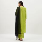 Women's Jet Black Net Plain Dupatta, काला, small image number null
