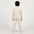 Boys' Beige Mandarin Collar Solid Baba Suit, Beige, small image number null