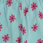 Girls' Teal Printed Regular Fit Cotton Blend Capri, Aqua, small