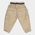 Infants Solid Cotton Trousers, Beige, small image number null