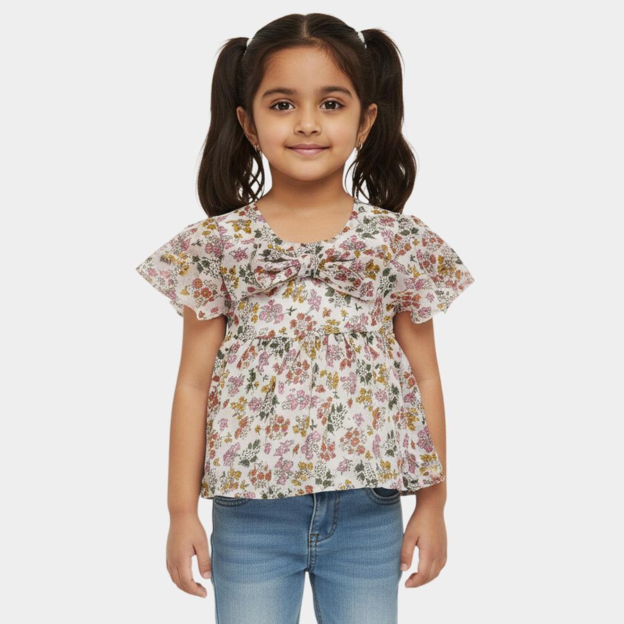 Girls' T-Shirt, गहरा पीला, large