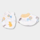Infants' Cotton Gift Set (Cap, Mittens, Booties), Peach, small