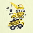 Infants' Soft Yellow Cotton Round Neck Casual Vest, पीला, small image number null