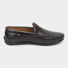 Men's Jet Black Slip-On Formal Loafers, काला, small image number null