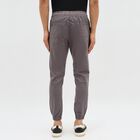 Men's Muted Charcoal Slim Fit Jogger Trousers, Light Grey, small image number null