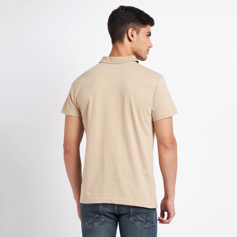 Solid Polo Shirt, Beige, large image number null