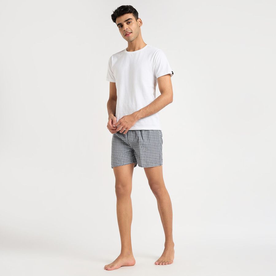 Men's Boxers , नेवी ब्लू, large