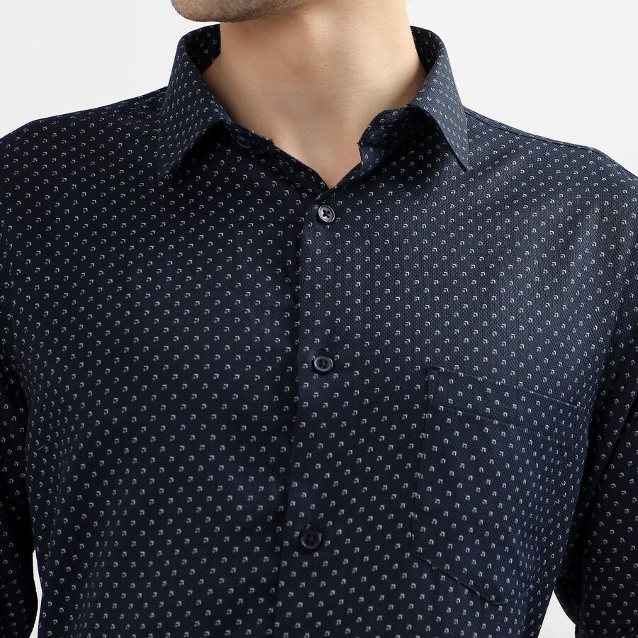 Men's Formal Shirt, Navy Blue, large image number null