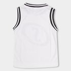 Boys' White Round Neck Sleeveless T-Shirt, White, small