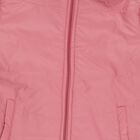 Girls' Soft Pink Hooded Casual Jacket, गुलाबी, small image number null
