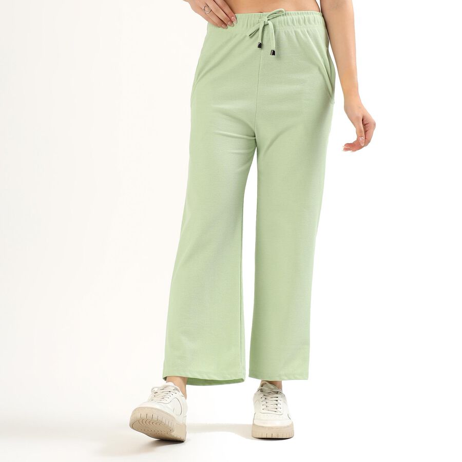 Women's Light Sage Green Relaxed Fit Elastic Waist Pyjama, हल्का हरा, large image number null