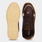 Men Brown Lace-Up Sneakers, भूरा, small
