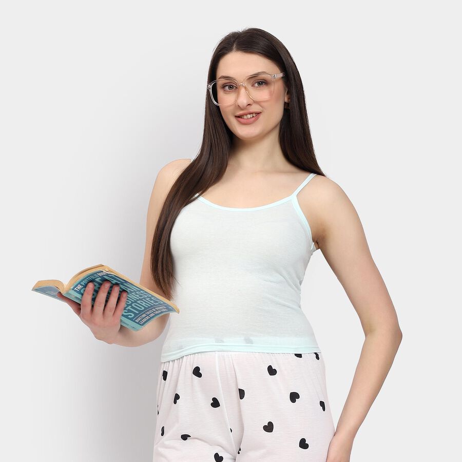 Ladies' 100% Cotton Slips, Aqua, large image number null