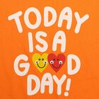 Girls Orange Round Neck Regular T-Shirt, नारंगी, small