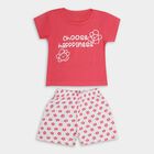 Girls' 100% Cotton Short Set, Pink, small
