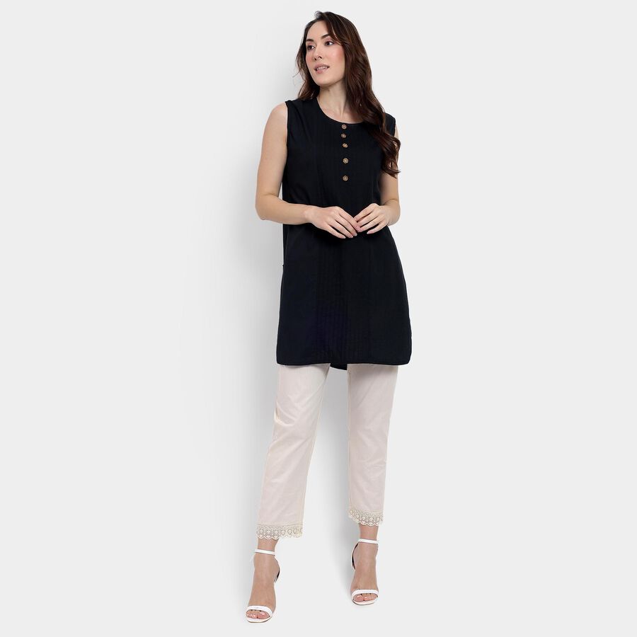 Ladies' 100% Cotton Palazzos , Off White, large image number null