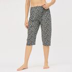 Women's Muted Grey Regular Fit Leopard Printed Jogger Capri, Light Grey, small image number null