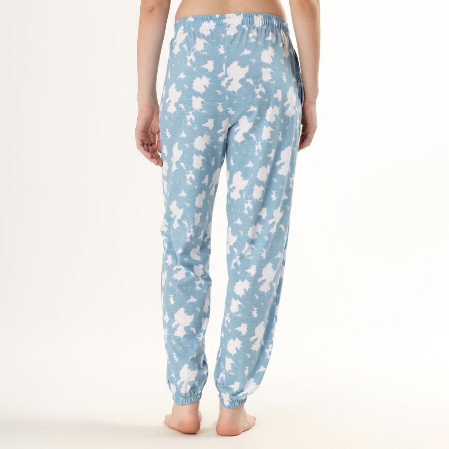 Women's Light Blue All Over Printed Full Length Pyjama, हल्का नीला, large image number null