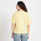 Round Neck T-Shirt, पीला, small image number null