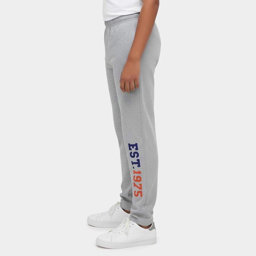 Boys' Light Grey Regular Fit Graphic Printed Pyjama, मिश्रित हल्का ग्रे, large