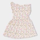 Girls' 100% Cotton Frock , Off White, small image number null