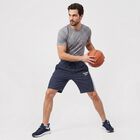 Men's Navy Blue Regular Fit Printed Jamaican Shorts, मध्यम नीला, small