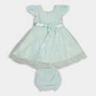 Infant Girls' Frock, Light Green, small image number null