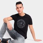 Men's 100% Cotton Round Neck Half Sleeves T-Shirt, Black, small image number null