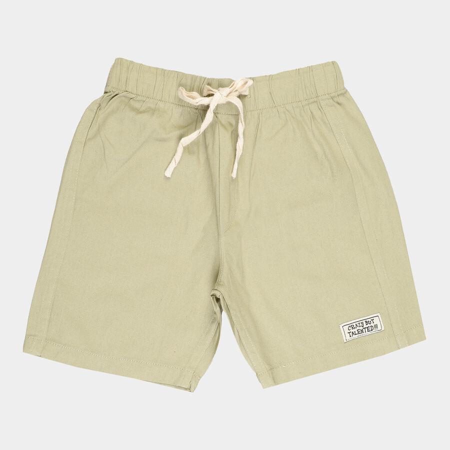 Boys Cotton Solid Bermuda, Olive, large image number null