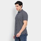 Men's 100% Cotton Casual Shirt, Navy Blue, small