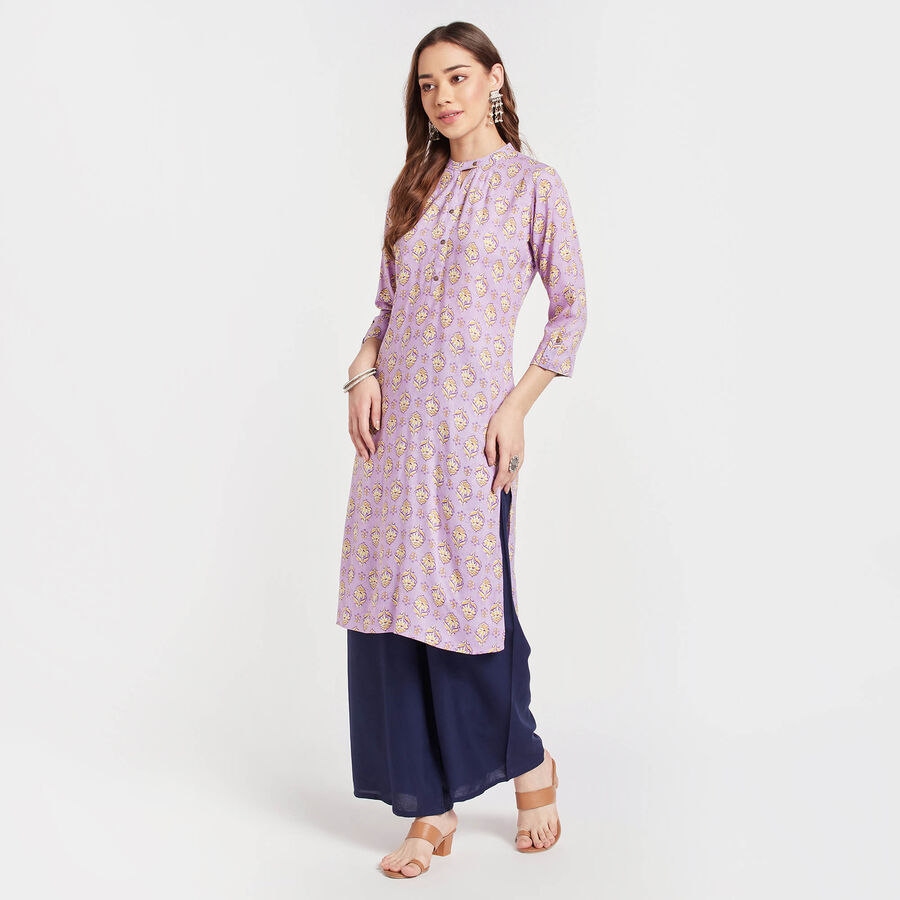 All Over Print Kurta, लाइलेक, large image number null