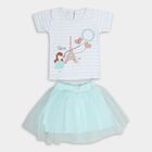 Infants' Top Skirt, Light Blue, small image number null