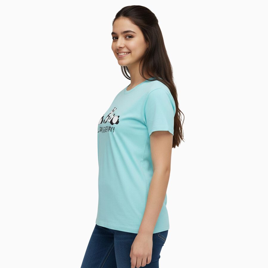 Girls' T-Shirt, एक्वा, large image number null