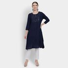 Ladies' Kurta , गहरा नीला, small image number null