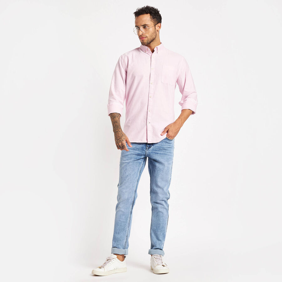 Cotton Solid Casual Shirt, Pink, large image number null