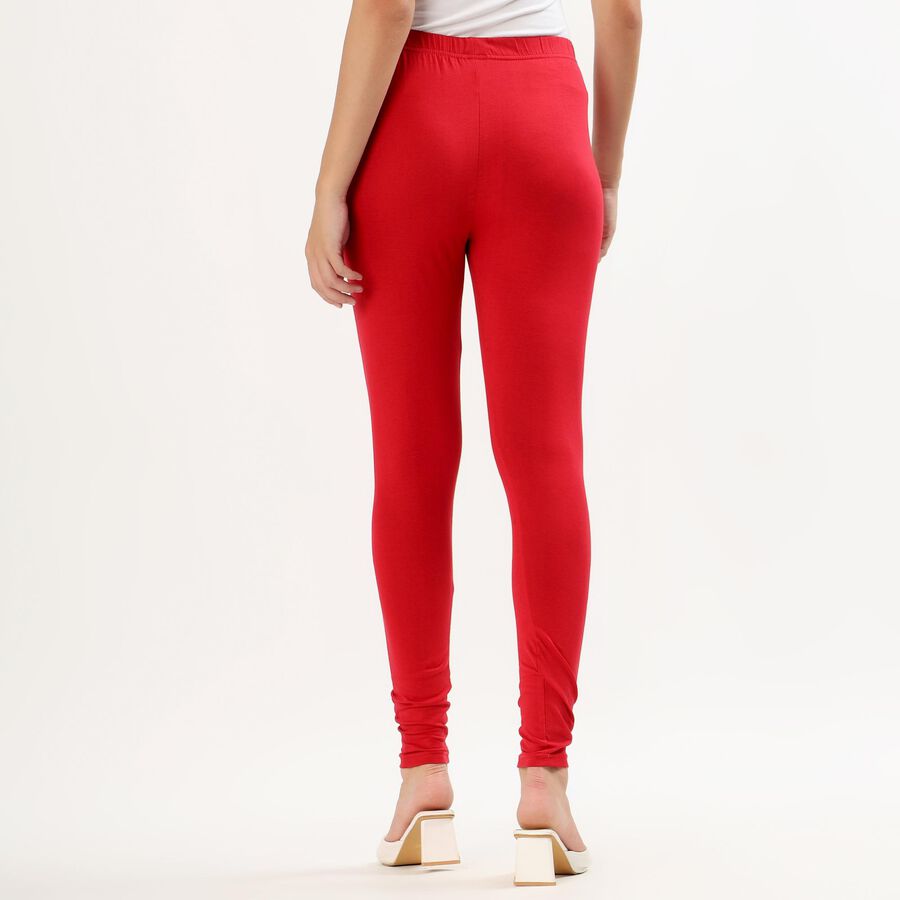 Women's Vibrant Red Cotton Blend Ankle-Length Churidar, Red, large image number null