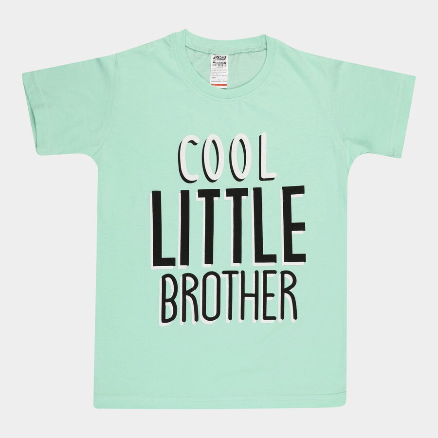 Boys Cotton T-Shirt, Light Green, large image number null