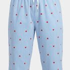 Women's Navy Blue Regular-Fit Solid Pyjama, Light Blue, small