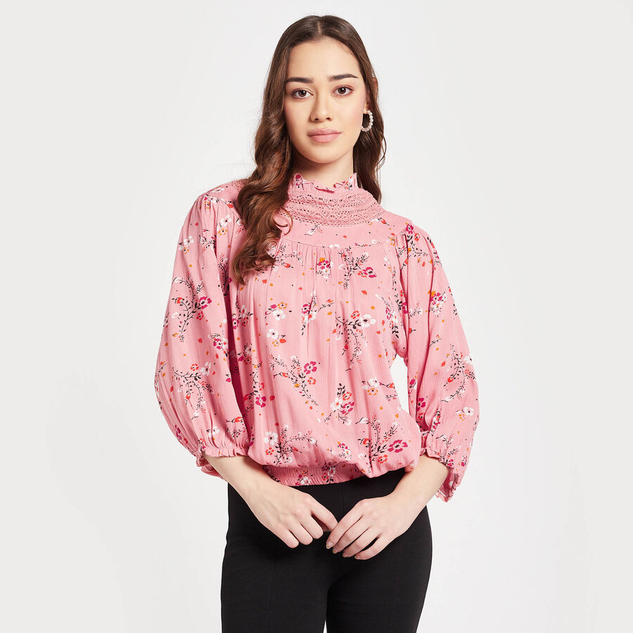 All Over Print Top, Peach, large image number null