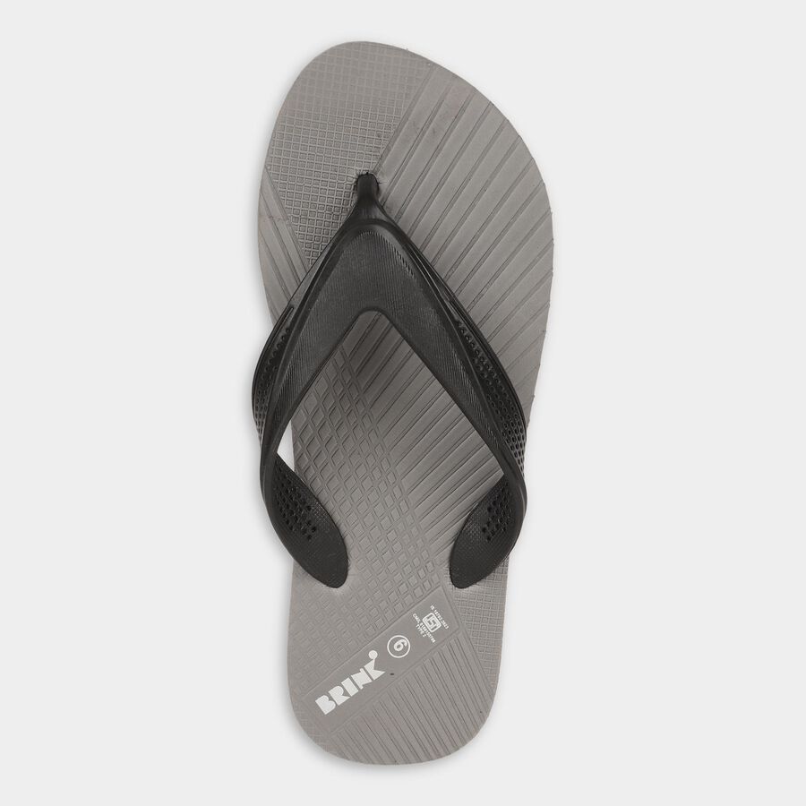 Men's Muted Charcoal Gray Slip-On Slippers, Grey, large