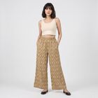 Women's Beige Regular Fit Palazzos, गहरा पीला, small
