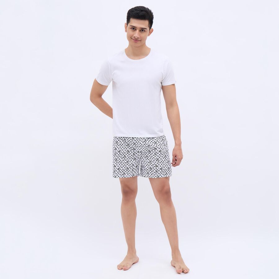Men's 100% Cotton Outer Elastic Boxers, White, large image number null
