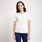 Cotton Round Neck T-Shirt, White, small image number null