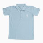 Boys Light Powder Blue Polo Neck Casual T-Shirt, हल्का नीला, small