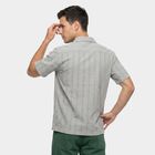 Men's Grey Cotton Casual Shirt, Light Grey, small