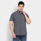 Men's 100% Cotton Casual Shirt, Navy Blue, small