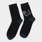 Men's Socks (Pack of 2), काला, small