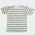 Boys Green Round Neck Graphic Print T-Shirt, Light Green, small