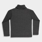 Boys Dark Grey Turtleneck Casual Pullover, गहरा ग्रे, small image number null