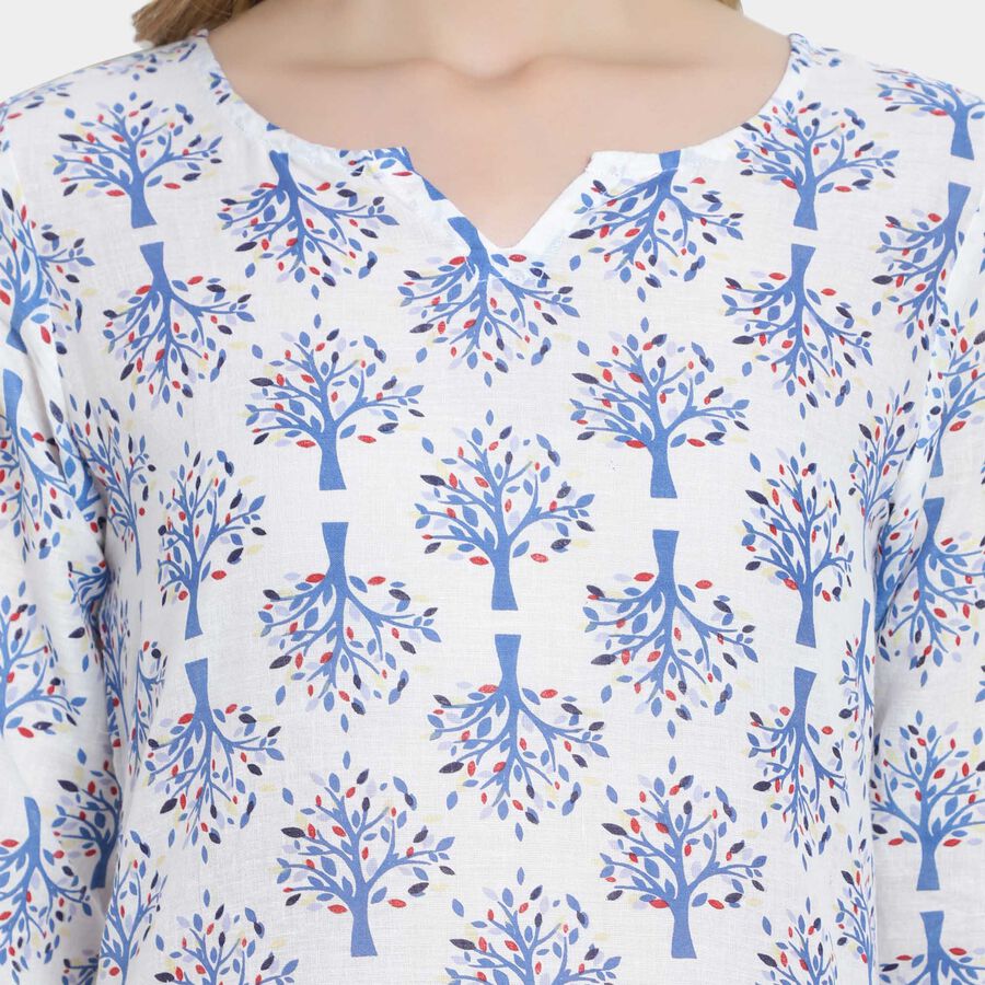 Women Cotton Kurta, ऑफ व्हाइट, large image number null